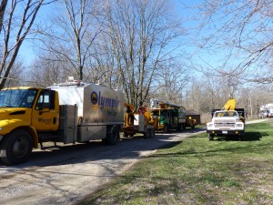 Trucks & equipment on hand for OCAA Day Of Service